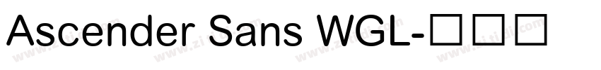 Ascender Sans WGL字体转换